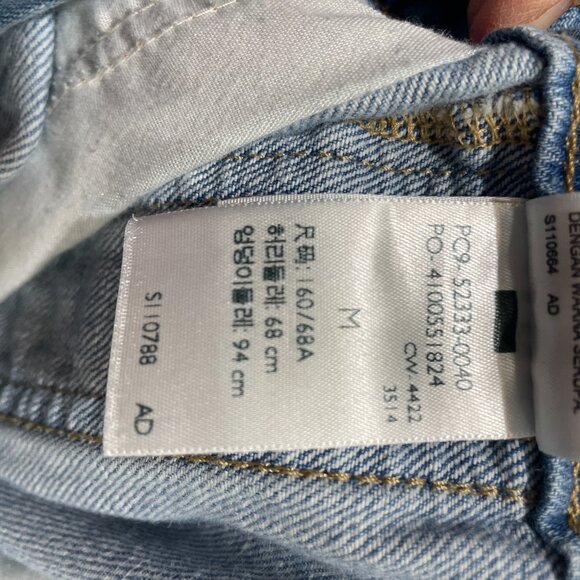 Levi's Shortalls Size M Two Horse Brand Overalls Shorts Medium Wash - Picture 12 of 12